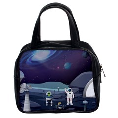 Alien Astronaut Scene Classic Handbag (two Sides)