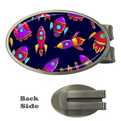 Space Patterns Money Clips (oval) 