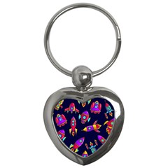 Space Patterns Key Chain (heart)