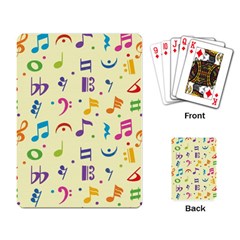 Seamless Pattern Musical Note Doodle Symbol Playing Cards Single Design (rectangle) by Vaneshart