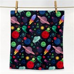 Cosmos Ufo Concept Seamless Pattern Face Towel Front