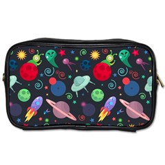 Cosmos Ufo Concept Seamless Pattern Toiletries Bag (one Side)