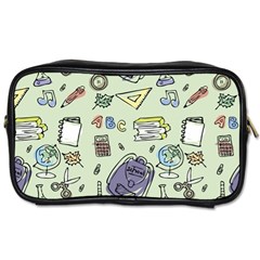 Hand Drawn Pattern School Toiletries Bag (two Sides)