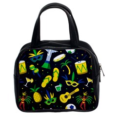 Seamless Brazilian Carnival Pattern With Musical Instruments Classic Handbag (two Sides)