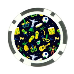 Seamless Brazilian Carnival Pattern With Musical Instruments Poker Chip Card Guard (10 Pack) by Vaneshart