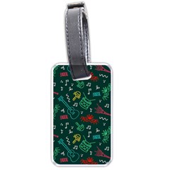 Guitars Musical Notes Seamless Carnival Pattern Luggage Tag (one Side)