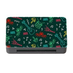 Guitars Musical Notes Seamless Carnival Pattern Memory Card Reader With Cf