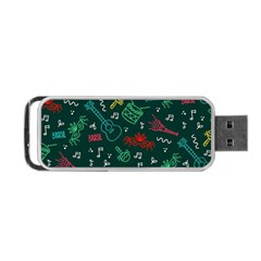 Guitars Musical Notes Seamless Carnival Pattern Portable Usb Flash (two Sides)
