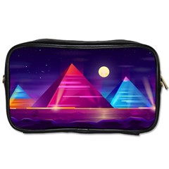 Egyptian Pyramids Night Landscape Cartoon Toiletries Bag (two Sides)