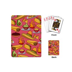 Seamless Pattern Mexican Food Hat Traditional Playing Cards Single Design (mini)