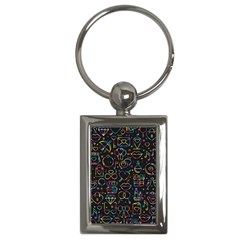 Seamless Pattern With Love Symbols Key Chain (rectangle) by Vaneshart