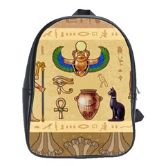 Egypt Horizontal Illustration School Bag (xl) by Vaneshart