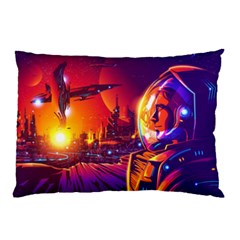 Far Future Human Colonization Pillow Case by Vaneshart