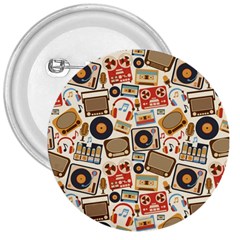 Music Retro Seamless Pattern 3  Buttons