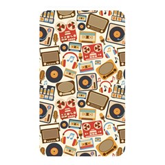 Music Retro Seamless Pattern Memory Card Reader (rectangular)