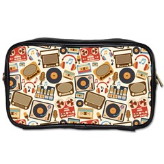 Music Retro Seamless Pattern Toiletries Bag (two Sides) by Vaneshart