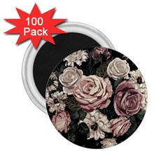 Elegant Seamless Pattern Blush Toned Rustic Flowers 2.25  Magnets (100 pack) 