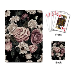 Elegant Seamless Pattern Blush Toned Rustic Flowers Playing Cards Single Design (Rectangle)