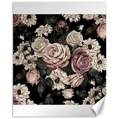 Elegant Seamless Pattern Blush Toned Rustic Flowers Canvas 11  x 14 