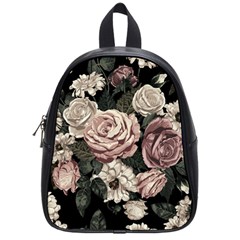 Elegant Seamless Pattern Blush Toned Rustic Flowers School Bag (Small)