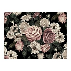 Elegant Seamless Pattern Blush Toned Rustic Flowers Double Sided Flano Blanket (Mini) 