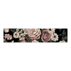 Elegant Seamless Pattern Blush Toned Rustic Flowers Velvet Scrunchie