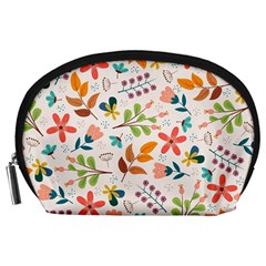 Colorful Ditsy Floral Print Background Accessory Pouch (large)