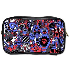 Cute Halloween Monsters Set Background Toiletries Bag (two Sides)