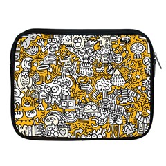 Hand Drawn Vector Illustration Doodle Funny World Apple Ipad 2/3/4 Zipper Cases