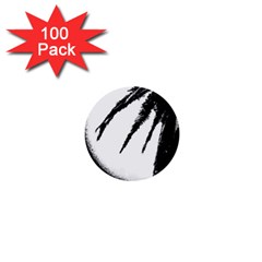 Black And White Tropical Moonscape Illustration 1  Mini Buttons (100 Pack)  by dflcprintsclothing