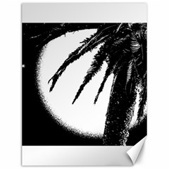 Black And White Tropical Moonscape Illustration Canvas 12  X 16  by dflcprintsclothing