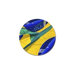 Brazil Flags Waving Background Golf Ball Marker (4 Pack)