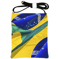 Brazil Flags Waving Background Shoulder Sling Bag by dflcprintsclothing