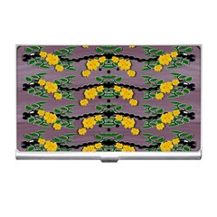 Plumeria And Frangipani Temple Flowers Ornate Business Card Holder by pepitasart