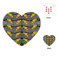 Plumeria And Frangipani Temple Flowers Ornate Playing Cards Single Design (heart) by pepitasart