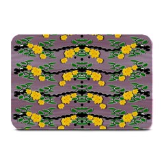 Plumeria And Frangipani Temple Flowers Ornate Plate Mats by pepitasart