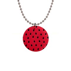 Seamless Watermelon Surface Texture 1  Button Necklace by Vaneshart