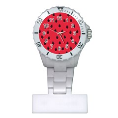 Seamless Watermelon Surface Texture Plastic Nurses Watch