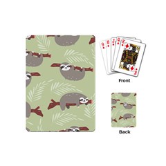 Sloths Pattern Design Playing Cards Single Design (mini) by Vaneshart