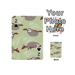 Sloths Pattern Design Playing Cards 54 Designs (mini) by Vaneshart