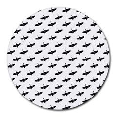 Freedom Concept Graphic Silhouette Pattern Round Mousepads by dflcprintsclothing