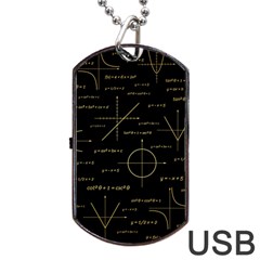 Abstract Math Pattern Dog Tag Usb Flash (two Sides)