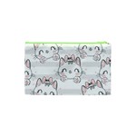Cat With Bow Pattern Cosmetic Bag (XS) Back