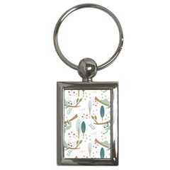 Pattern Sloth Woodland Key Chain (rectangle)