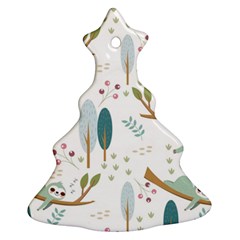 Pattern Sloth Woodland Christmas Tree Ornament (two Sides)