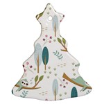 Pattern Sloth Woodland Christmas Tree Ornament (Two Sides) Front