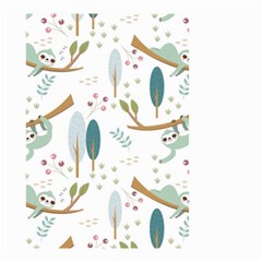 Pattern Sloth Woodland Small Garden Flag (two Sides) by Vaneshart