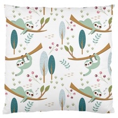 Pattern Sloth Woodland Standard Flano Cushion Case (one Side) by Vaneshart