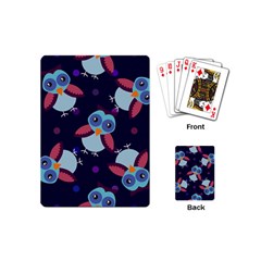 Owl Pattern Background Playing Cards Single Design (mini) by Vaneshart