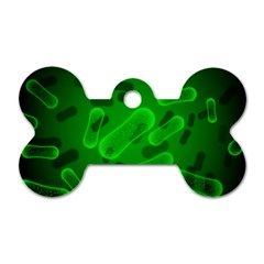 Green Rod Shaped Bacteria Dog Tag Bone (one Side)